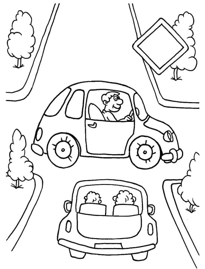Раскраски правил, Раскраска Нарушение правил дорожного движения правила  дорожного движения.